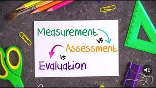 Measurement, Assessment, and Evaluation