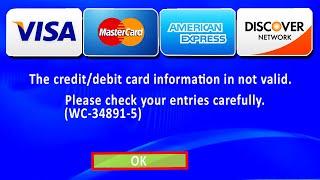  PS4 (WC-34891-5) ERROR | How to fix invalid Credit Card [Working 2020]