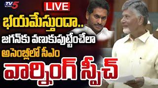 LIVE : రాకపోయినా మేము వదలం | CM Chandrababu POWERFUL SPEECH At AP Assembly | YS Jagan | TV5 News