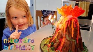 NiKO’s 3rd BiRTHDAY!!  a Volcano and Dinos at pirate island! the ultimate family party in Lava Land