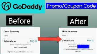 [Live Proof] GoDaddy domain coupon. Godaddy promo code.How to apply  Godaddy discount code #godaddy