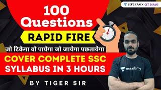 Marathon: 100 Questions | Revise Full Syllabus | English | Target CET Exams 2021 | Tiger Sir