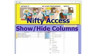 Show/Hide Columns AND Export to EXCEL - Nifty Access