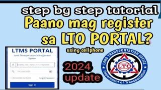 Paano magpa register sa LTO LTMS PORTAL? How to create account of LTMS PORTAL in 2024?