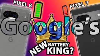 Google Pixel 8 vs Pixel 7 Battery Test - Google's NEW Battery King?!