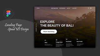 Travel Website Landing Page | Figma Speed Tutorial