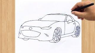 How to Draw a Mazda MX5 Miata Drawing Easy Step by Step