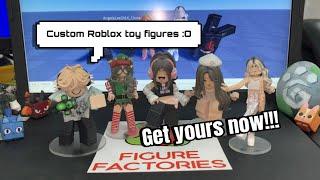 Custom Roblox toy figures with emotes!!! Come get your very own roblox avatar as a figurine now!