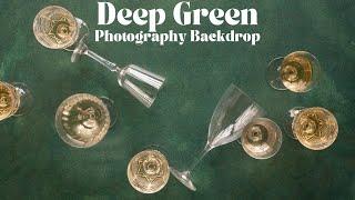 Deep Green Photography Backdrop | Bessie Bakes Food & Product Photography Backdrop