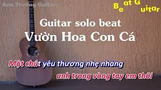 Karaoke Vườn Hoa Con Cá - Olew Guitar Solo Beat Acoustic | Anh Trường Guitar