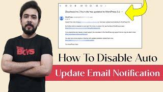 How to Disable Automatic Update Email Notification in WordPress
