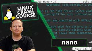 Linux Crash Course - nano (command-line text editor)
