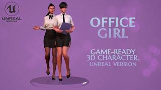 GAME-READY 3D Characters Pack | Office Girls | UE5 (&UE4) PREVIEW | Live Link Face test