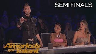 Aaron Crow: Howie Mandel Nearly Escapes Dangerous Performance - America's Got Talent 2018