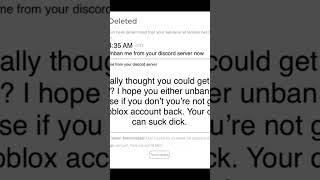 @RiftRBLX HAHA GET BANNED  #roblox #bans #robloxban #deserved #discord