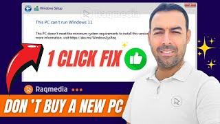 Solved  "This PC can't run Windows 11"  1 Click to Install Windows on Unsupported CPU & TPM Bypass