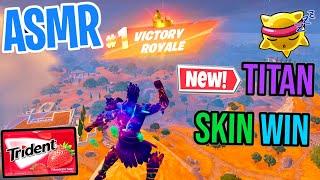 ASMR Gaming  Fortnite Titan Skin Ranked! Relaxing Gum Chewing  Controller Sounds + Whispering 