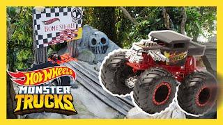 BONE SHAKER'S Skull Mountain ️ | Monster Trucks Tournament of Titans | @HotWheels