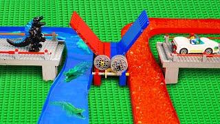 I Build 10 LEGO Technic Bridge crossing River...