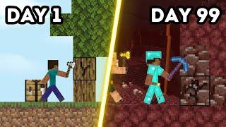 I Survived 100 DAYS In HARDCORE PAPER MINECRAFT!