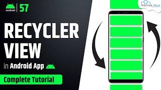 Recycler View in Android Studio Explained with Example | Android Recycler View Tutorial