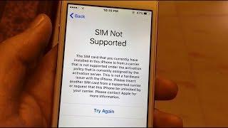 How to Fix Sim Not Supported iPhone X,8,7,6,5,4