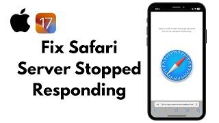 Fixed: Safari couldn't open the page because the server stopped responding