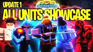 UPDATE 1 ALL NEW UNITS SHOWCASE | Anime Defenders