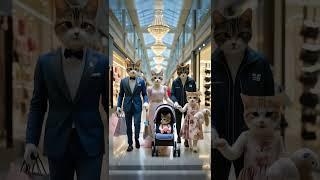 Cute kittens enjoying Shopping  with Parents | kittens in Dubai Mall#cute #kittenslovers #shorts