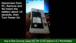 How to Root Samsung Galaxy On5 SM-G550T Android 6.0.1 Marshmallow