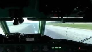 Tu154 heavy landing Moscow | cockpit