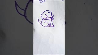 Easy way to draw dog#shorts #ytshots #youtube #shortsfeed #vira #dog #drawing #5minute #easy #art