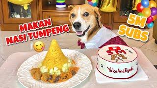 NGERAYAIN 5 JUTA SUBSCRIBERS‼️ RYUKI MAKAN TUMPENG NASI KUNING