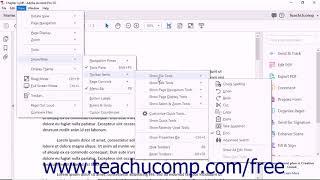 Acrobat Pro DC Customizing the Common Tools Toolbar - Adobe Acrobat Pro DC Training Tutorial Course