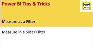 How to use Measure as a Filter in Power BI | Measure in a Slicer | Power BI Tips and Tricks (45/100)