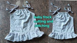 How to make designer baby frock cutting and stitching in very easy way/ 1 to 3 years.