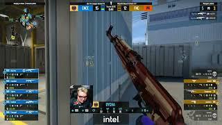 dycha double spray down through smoke - ENCE vs Fnatic CS:GO ESL Pro League Season 15 Playoffs