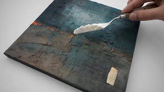Contemporary Effective: easy DIY abstract painting - techniques - texture ,Layering ,mixed media art