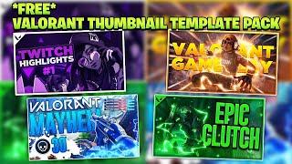 Free Valorant Thumbnail Template Pack | FREE Photoshop Download