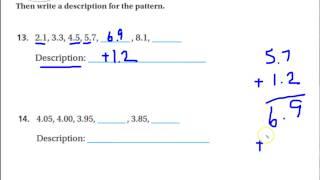 1.7: Adding and Subtracting Decimal Numbers