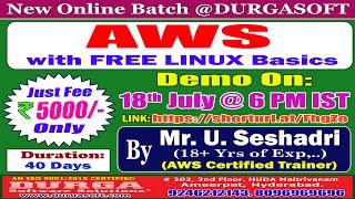 AWS with FREE LINUX Basics Online Training @ DURGASOFT