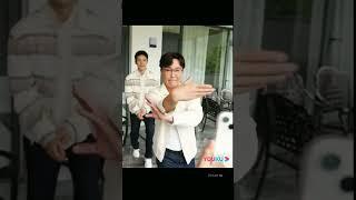 ZhaoLusi with Gen Z [HouLang] team members dance challenge behind screen  #zhaolusi #genz #shorts