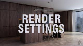 How to Create a Realistic Interior Scene in SketchUp and V Ray "RENDER SETTING"