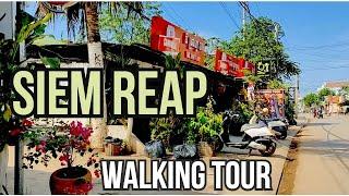 Siem Reap 2022 walking tour | Sok San Road | Binaural audio