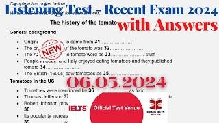 IELTS Listening Actual Test 2024 with Answers | 06.05.2024