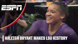 LSU’s Haleigh Bryant records THREE PERFECT 10s to make history | ESPN Gymnastics