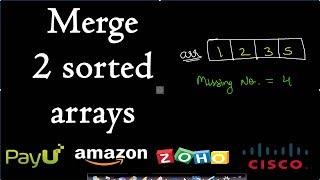 How to merge two sorted arrays