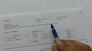 Depreciation Calculation, cash flow Statement-