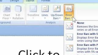 How to add error bars in a presentation chart