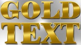 Realistic Gold Gradient - Photoshop Text Effect Tutorial HD